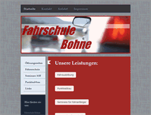 Tablet Screenshot of fahrschule-bohne.de